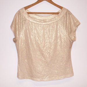Champagne / Light Gold Metallic Top